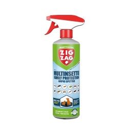 Insetticida Zig Zag Multinsetto Family Protection 400 ml spray per pulci e zecche in cucce e tessuti