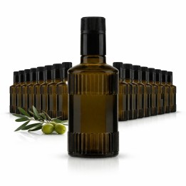 Kit 28 bottiglie Oliena Ribs 250 ml in vetro scuro con tappo anti-frode per olio