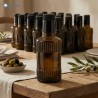 Set di 28 bottiglie in vetro scuro da 250 ml per olio Evo - modello Oliena Ribs