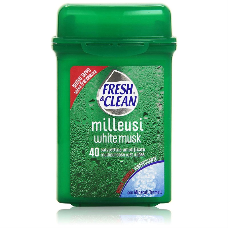SALVIETTINE UMIDIFICATE FRESH&CLEAN Pz 40 MUSCHIO BIANCO