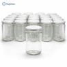Kit 24 barattoli in vetro da 314 ml con tappo bianco per conserve, miele e marmellate