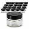 Kit 24 barattoli Ergo 106 ml in vetro con tappo nero Deep Deep Ø 70