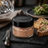 Barattolo in vetro Ergo 106 ml con tappo nero per paté e creme spalmabili