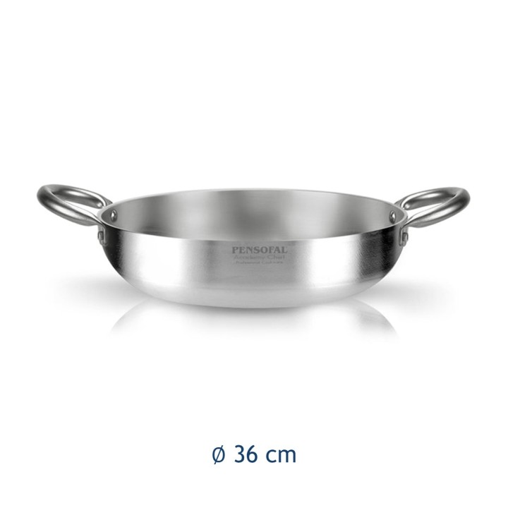 Tegame in allumini puro modello Alto svasato Academy Chef Pensofal da 36 cm