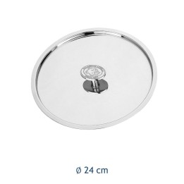 Coperchio Aluinox 1907 Pentole Agnelli 24 cm in acciaio inox con pomolo centrale