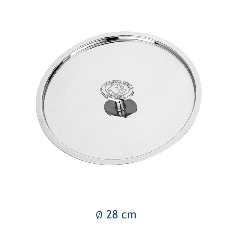 Coperchio Aluinox 1907 Pentole Agnelli 28 cm in acciaio inox con pomolo centrale