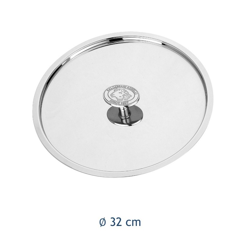 Coperchio Aluinox 1907 Pentole Agnelli 32 cm in acciaio inox con pomolo centrale