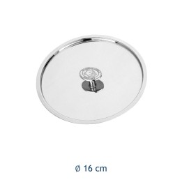 Coperchio Aluinox 1907 Pentole Agnelli 16 cm in acciaio inox con pomolo centrale
