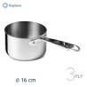 Casseruola alta 16 cm Aluinox 1907 Pentole Agnelli in acciaio inox per induzione