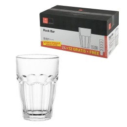 Bicchieri Long Drink Rock Bar 37 cl in vetro temperato set 36 pezzi