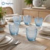 Set 6 bicchieri acqua Slot Lively Blue 29 cl Bormioli Rocco vetro colorato