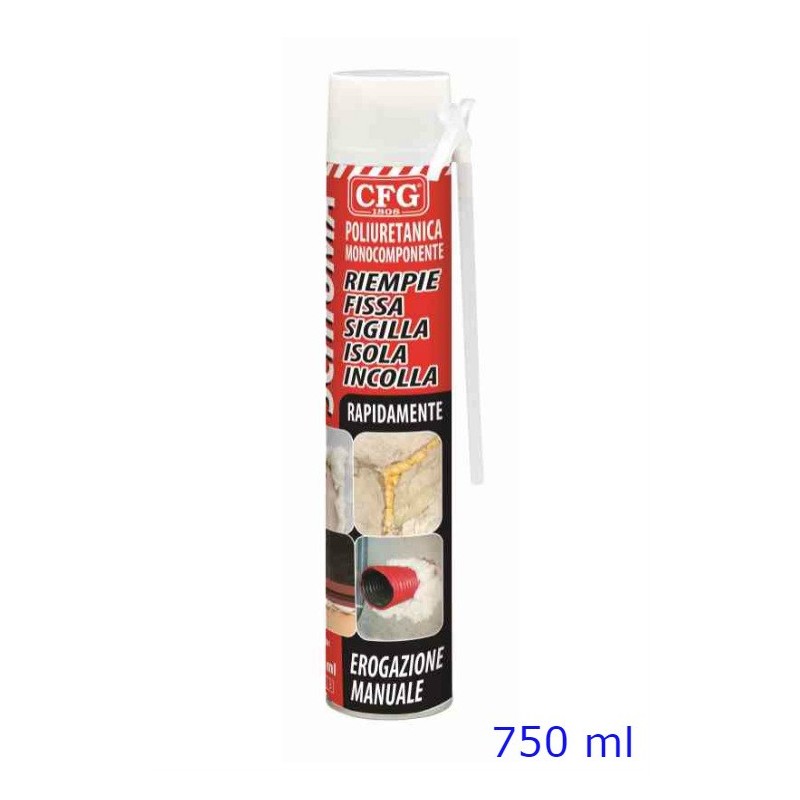 SCHIUMA POLIURETANICA MANUALE MONOCOMPONENTE 750 ML