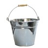 SECCHIO METALLO ZINCATO MANICO LEGNO Lt 16