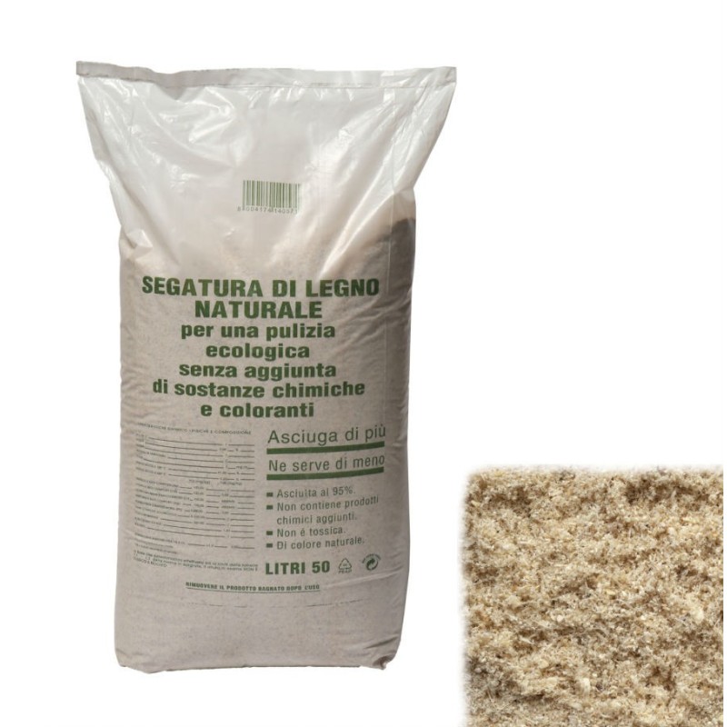 SEGATURA DI LEGNO NATURALE SACCO 50 LT