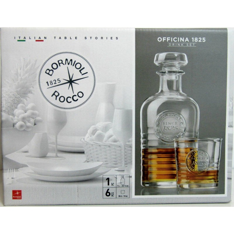 SERVIZIO BICCHIERI LIQUORE OFFICINA 1825 7 Pz DRINK SET