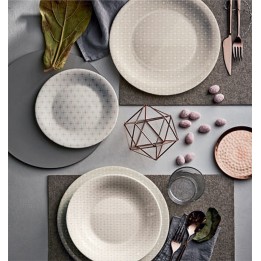 SERVIZIO PIATTI DA TAVOLA IN ARCOPAL Pz 18 CERAMIC BEIGE