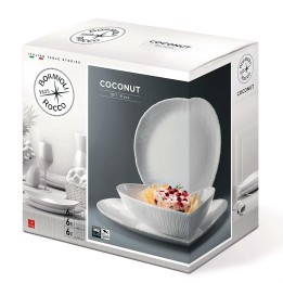 servizio piatti Coconut Bormioli da 18 pezzi