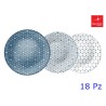 SERVIZIO PIATTI DA TAVOLA IN ARCOPAL Pz 18 MAIOLICA BLUE