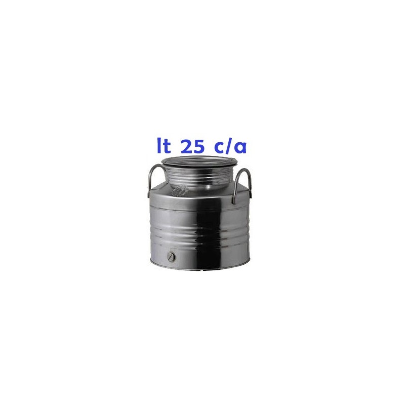Bidone Olio Inox 25 Litri 18/10 c/a - Contenitori Olio | RagStore