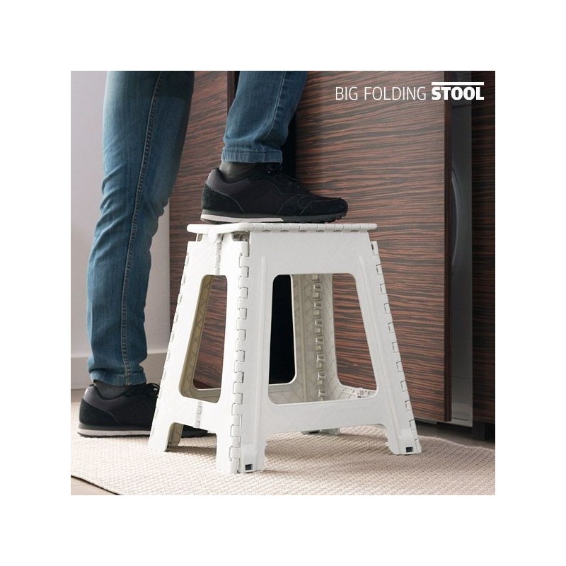 SGABELLO PLASTICA PIEGHEVOLE FOLDING STOOL BIG CM 45x34x42