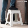 SGABELLO PLASTICA PIEGHEVOLE FOLDING STOOL BIG CM 45x34x42