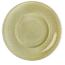 SOTTOPIATTO VETRO INCA CM 31 METALLIC ORO