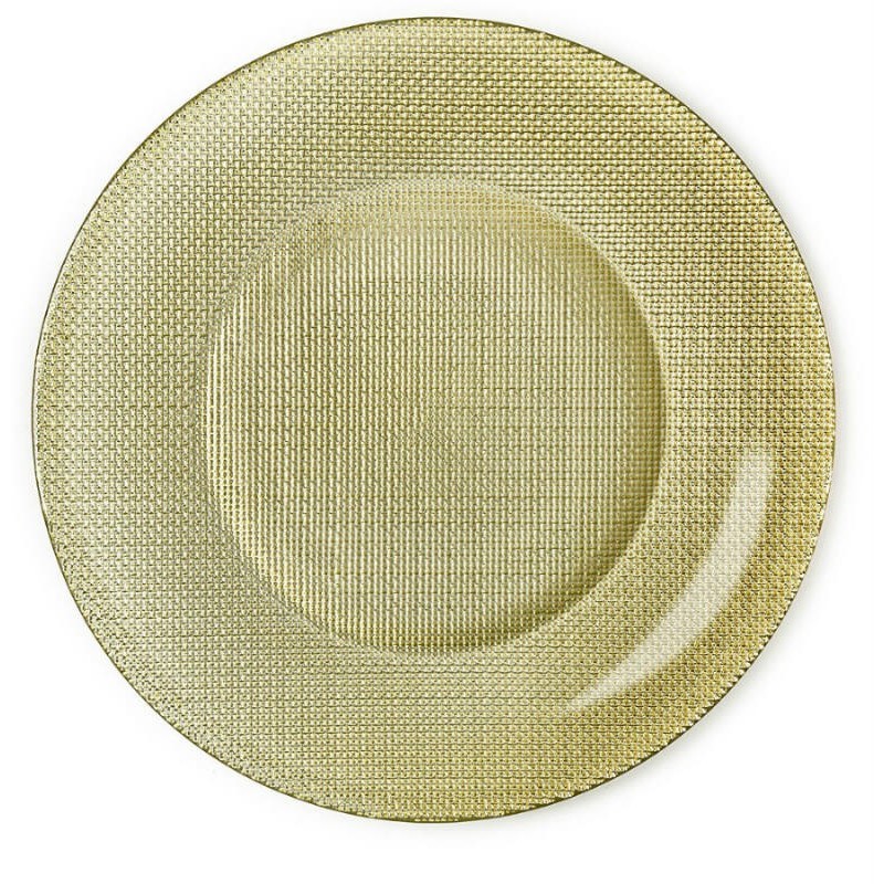 SOTTOPIATTO VETRO INCA CM 31 METALLIC ORO