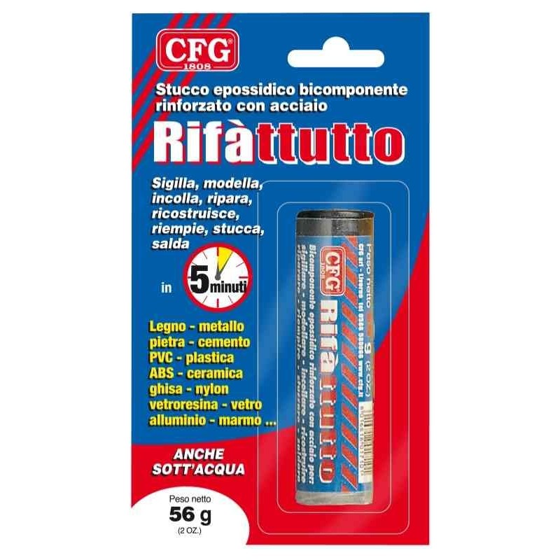 STUCCO EPOSSIDICO BICOMPONENTE RIFATUTTO 56 GR