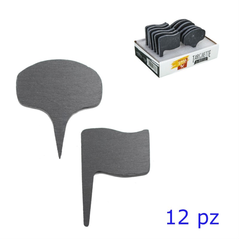 TARGHETTE SEGNALETICHE IN ARDESIA CM 5,5x7 - Pz 12