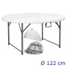 TAVOLO POLIETILENE HD TONDO PIEGHEVOLE CATERING CM 122x74
