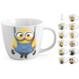 TAZZA LATTE PORCELLANA BIANCA CON MINIONS 400 ML