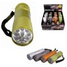 TORCIA LAMPADA A 9 LED CON ASTUCCIO IN ALLUMINIO CM 9