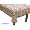 TOVAGLIA TESSUTO ECRU RENNE E DECORI ROSSI 140x240 CM