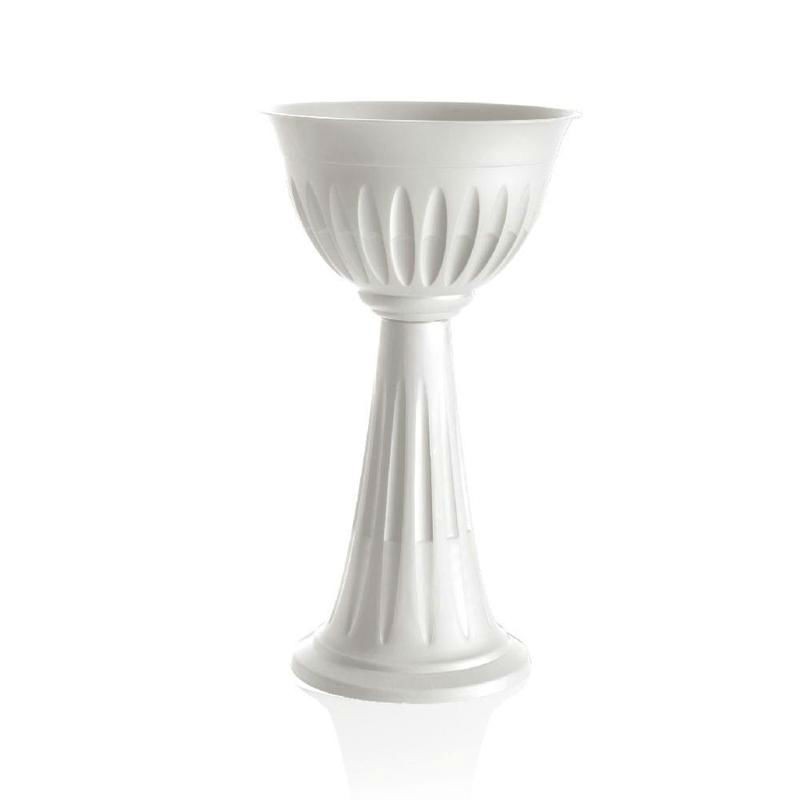 Vaso a colonna Bama Alba bianco da esterno Ø 43 cm alto 74,5 cm