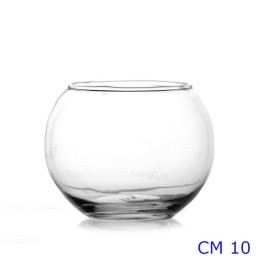 VASO IN VETRO A SFERA CM 10x7,5 H