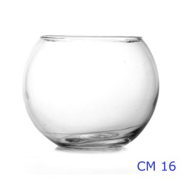 VASO IN VETRO A SFERA CM 16x13,5 H