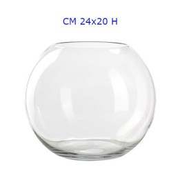 VASO IN VETRO A SFERA CM 24x20 H