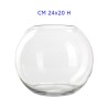 VASO IN VETRO A SFERA CM 24x20 H
