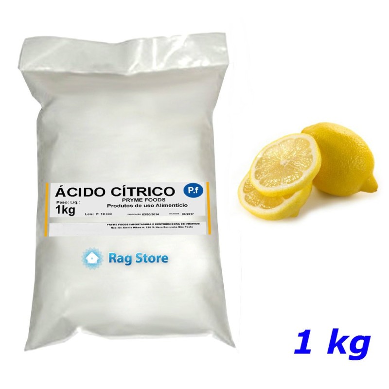 Acido citrico monoidrato confezione da 1 kg - Conservante naturale
