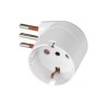 ADATTATORE SCHUKO 16A 90° BIANCO