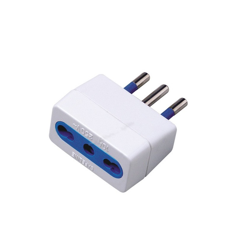 ADATTATORE SEMPLICE BIPASSO 16A+T BIANCO OVA
