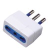 ADATTATORE SEMPLICE BIPASSO 16A+T BIANCO OVA