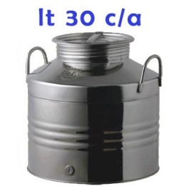 Bidone Olio Inox 30 Litri Basso 18/10 c/a - Contenitori Olio| RagStore