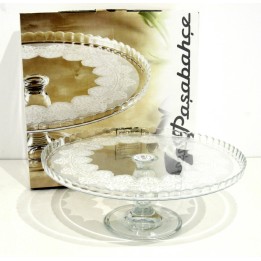 ALZATA IN VETRO PORTA DOLCI MOD. PATISSERIE CM 32 MACRAME