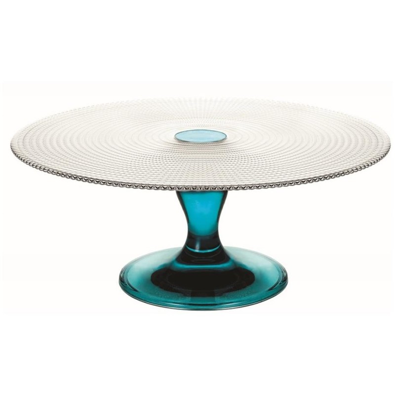 ALZATA IN VETRO PORTA DOLCI MOD. TESA CM 28 BLU