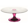 ALZATA IN VETRO PORTA DOLCI MOD. TESA CM 28 FUCSIA