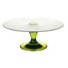 ALZATA IN VETRO PORTA DOLCI MOD. TESA CM 28 VERDE