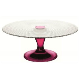 ALZATA IN VETRO PORTA DOLCI MOD. TESA CM 28 VIOLA