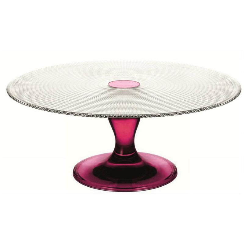 ALZATA IN VETRO PORTA DOLCI MOD. TESA CM 28 VIOLA