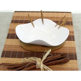 ANTIPASTIERA CERAMICA ONDULATA CM 21
